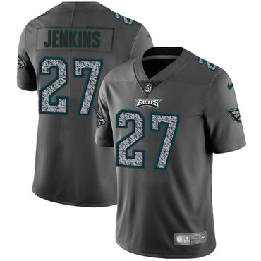 Nike Eagles #27 Malcolm Jenkins Gray Static Youth NFL Vapor Untouchable Game Jersey