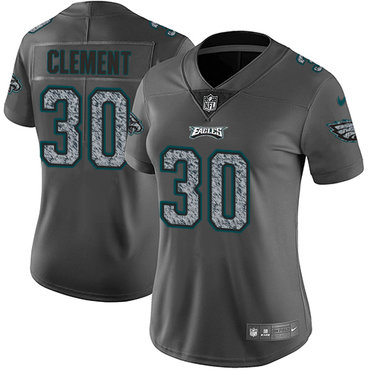 Nike Eagles #30 Corey Clement Gray Static Women's NFL Vapor Untouchable Game Jersey