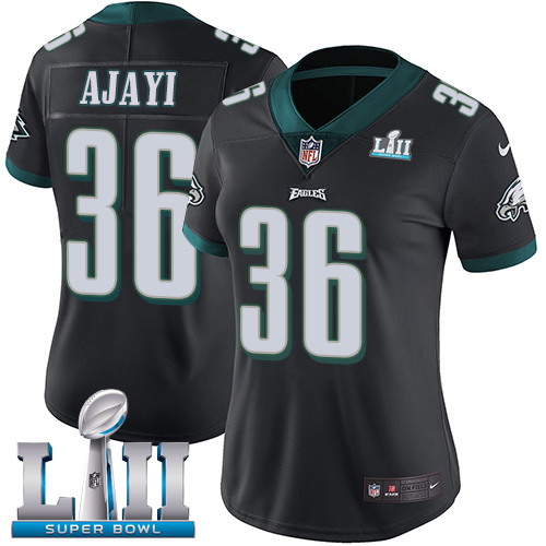 Nike Eagles #36 Jay Ajayi Black Alternate Super Bowl LII Women's Stitched NFL Vapor Untouchable Limited Jersey