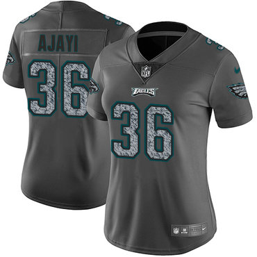 Nike Eagles #36 Jay Ajayi Gray Static Women's NFL Vapor Untouchable Game Jersey