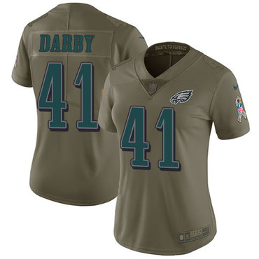 Nike Eagles #41 Ronald Darby Olive Women's Stitched NFL Limited 2017 Salute to Service Jersey