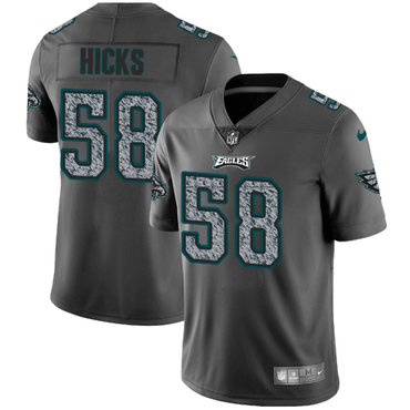 Nike Eagles #58 Jordan Hicks Gray Static Youth NFL Vapor Untouchable Game Jersey