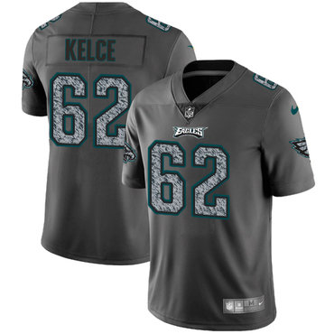 Nike Eagles #62 Jason Kelce Gray Static Youth NFL Vapor Untouchable Game Jersey