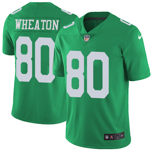 Nike Eagles #80 Markus Wheaton Green Men's Stitched NFL Limited Rush Jersey