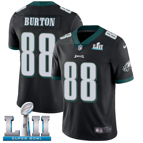 Nike Eagles #88 Trey Burton Black Alternate Super Bowl LII Youth Stitched NFL Vapor Untouchable Limited Jersey