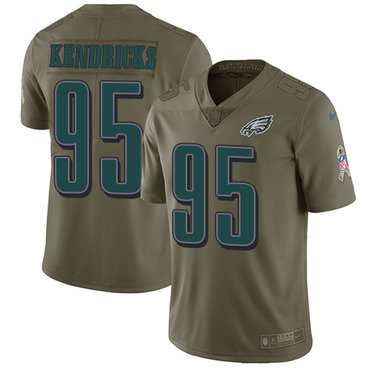 Nike Eagles #95 Mychal Kendricks Olive Men's Stitched NFL Limited 2017 Salute To Service Jersey