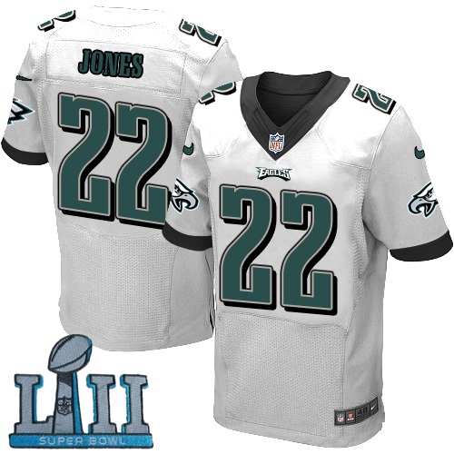 Nike Eagles 22 Sidney Jones White 2018 Super Bowl LII Elite Jersey