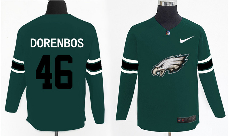 Nike Eagles 46 Jon Dorenbos Green Knit Sweater