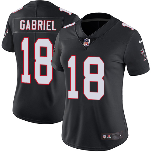 Nike Falcons #18 Taylor Gabriel Black Alternate Women's Stitched NFL Vapor Untouchable Limited Jersey