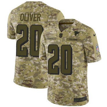 Nike Falcons #20 Isaiah Oliver Camo Youth Stitched NFL Limited 2018 Salute to Service Jersey