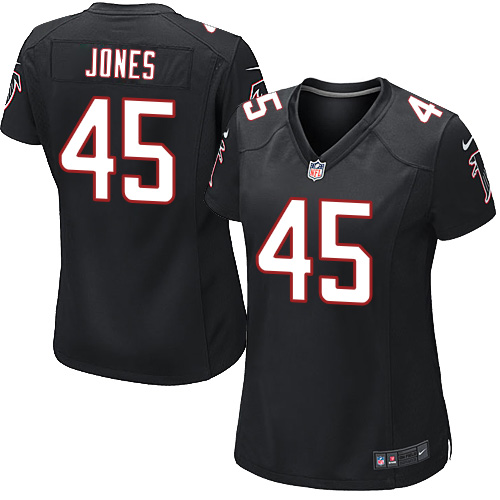 Nike Falcons #45 Deion Jones Black Alternate Women's Stitched NFL Elite Jersey