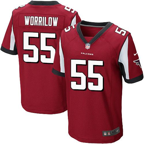 Nike Falcons #55 Paul Worrilow Red Team Color Men's Stitched NFL Elite jerseys