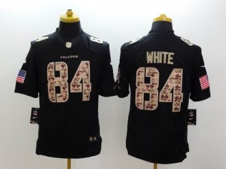 Nike Falcons #84 Roddy White Black NFL Limited Salute to Service Jersey