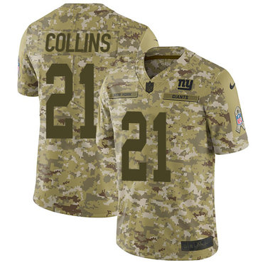 Nike Giants #21 Landon Collins Camo Youth Stitched NFL Limited 2018 Salute to Service Jersey