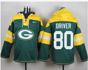 Nike Green Bay Packers #80 Donald Driver Green Player Pullover NFL Hoodie