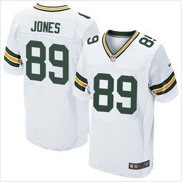 Nike Green Bay Packers #89 James Jones White Men's Stitched NFL Elite Jersey