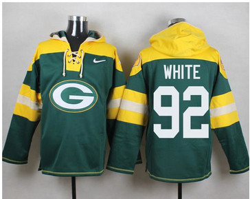 Nike Green Bay Packers #92 Reggie White Green Player Pullover NFL Hoodie