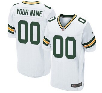 Nike Green Bay Packers Customized White Elite Jersey