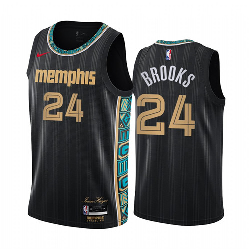 Nike Grizzlies #24 Dillon Brooks Black NBA Swingman 2020-21 City Edition Jersey