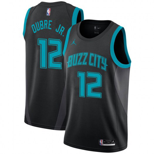 Nike Hornets #12 Kelly Oubre Jr. Black NBA Jordan Swingman City Edition 2018 19 Jersey