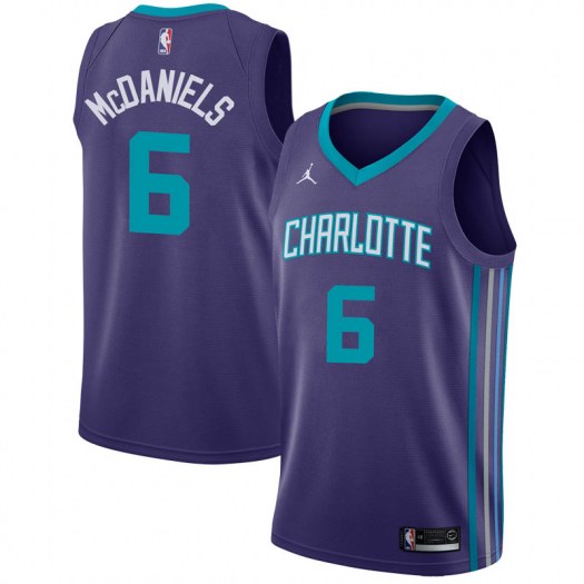 Nike Hornets #6 Jalen McDaniels Purple NBA Jordan Swingman Statement Edition Jersey