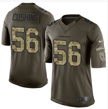 Nike Houston Texans #56 Brian Cushing Green Men's Stitched NFL Limited Salute to Service Jersey