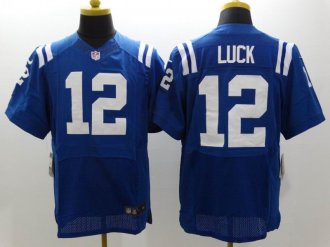 Nike Indianapolis Colts #12 Luck Blue Team Color Men's NFL Elite Jerseys