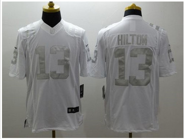 Nike Indianapolis Colts #13 T.Y. Hilton White Men''s Stitched NFL Limited Platinum Jersey