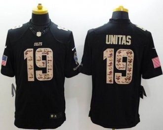 Nike Indianapolis Colts #19 Johnny Unitas Black NFL Limited Salute to Service jersey