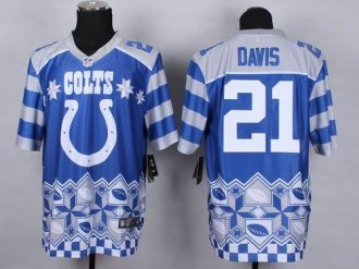 Nike Indianapolis Colts #21 Vontae Davis Royal Blue NFL Elite Noble Fashion Jersey