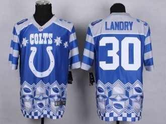 Nike Indianapolis Colts #30 LaRon Landry Royal Blue NFL Elite Noble Fashion Jersey