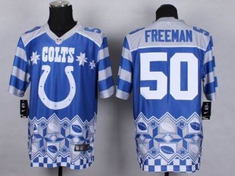 Nike Indianapolis Colts #50 Jerrell Freeman Royal Blue NFL Elite Noble Fashion Jersey