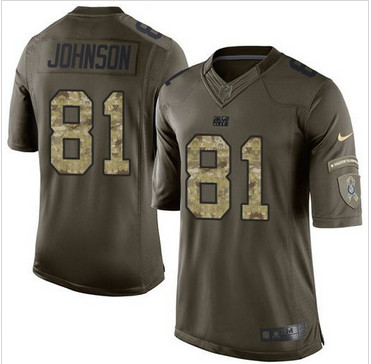 Nike Indianapolis Colts #81 Andre Johnson Green Men's Stitched NFL Limited Salute to Service Jersey