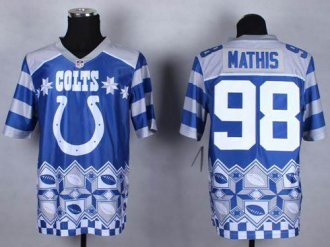 Nike Indianapolis Colts #98 Robert Mathis Royal Blue NFL Elite Noble Fashion Jersey
