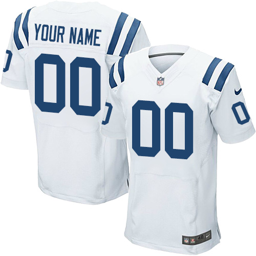 Nike Indianapolis Colts Elite White Road Men's Jersey NFL Customized jerseys