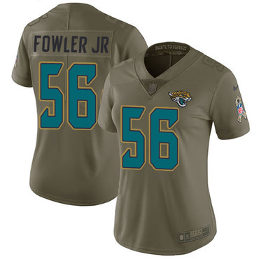 Nike Jaguars #56 Dante Fowler Jr Olive Women's Stitched NFL Limited 2017 Salute to Service Jersey