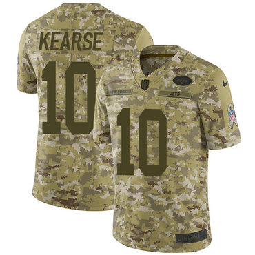 Nike Jets #10 Jermaine Kearse Camo Youth Stitched NFL Limited 2018 Salute to Service Jersey