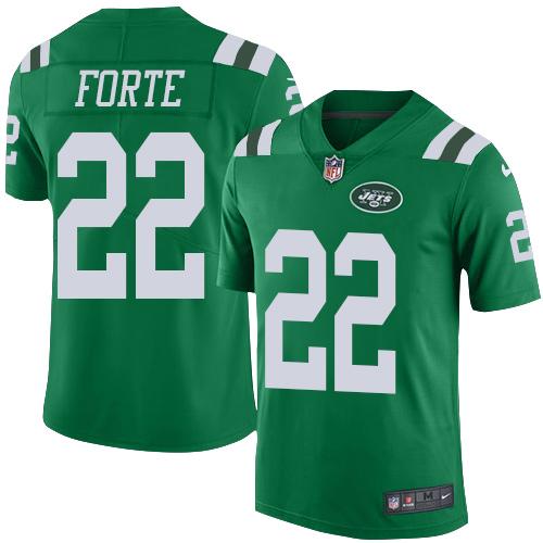 Nike Jets #22 Matt Forte Green Youth Stitched NFL Limited Rush Jersey