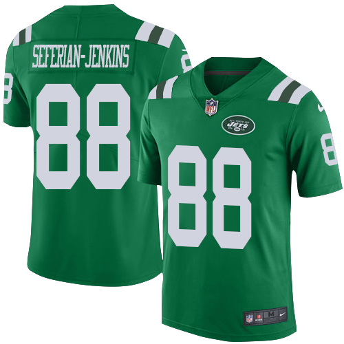 Nike Jets #88 Austin Seferian-Jenkins Green Youth Stitched NFL Limited Rush Jersey