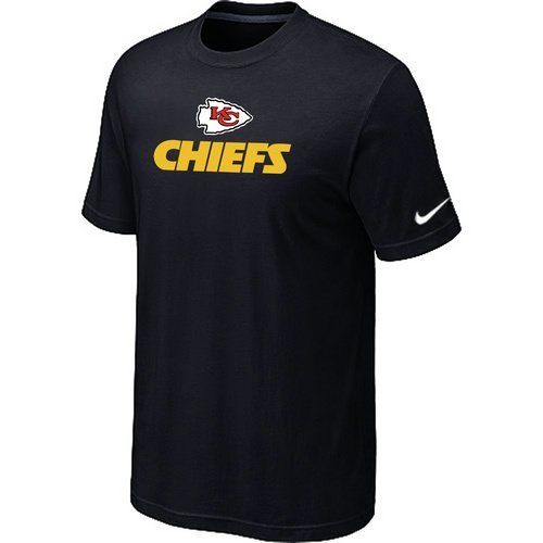 NEW NFL Kansas City Chiefs Authentic Logo T-Shirt Black