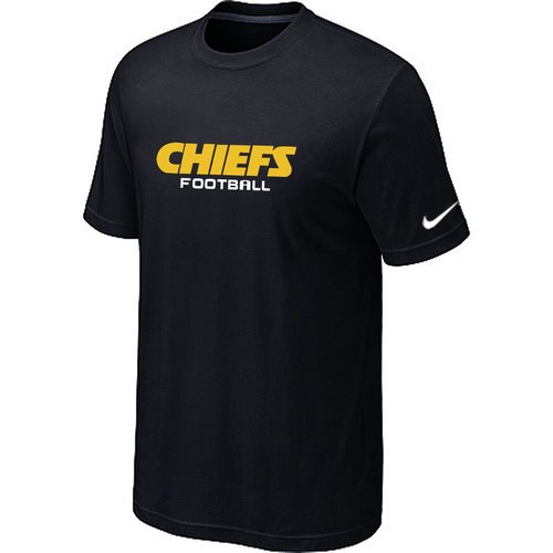 NEW NFL Kansas City Chiefs Sideline Legend Authentic Font Dri-fit T-Shirt Black