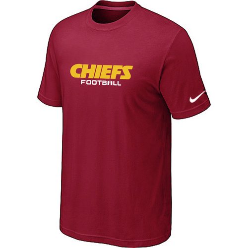 NEW NFL Kansas City Chiefs Sideline Legend Authentic Font Dri-fit T-Shirt Red