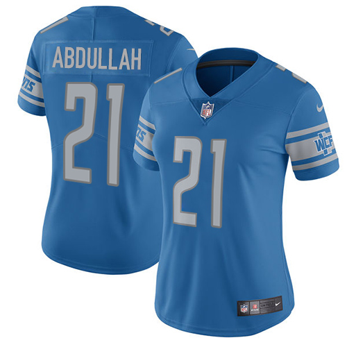 Nike Lions #21 Ameer Abdullah Light Blue Team Color Women's Stitched NFL Limited Jersey