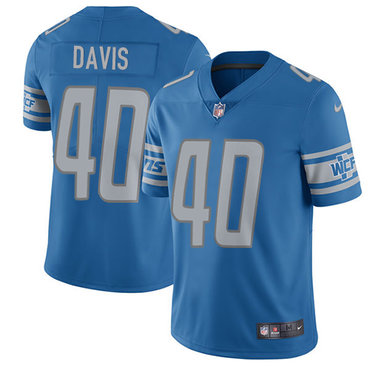 Nike Lions #40 Jarrad Davis Light Blue Team Color Youth Stitched NFL Limited Jersey