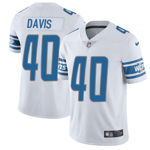 Nike Lions #40 Jarrad Davis White Youth Stitched NFL Limited Jersey