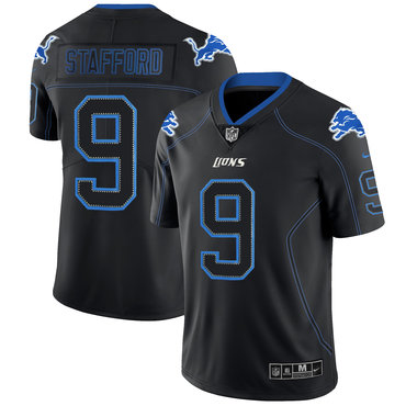 Nike Lions 9 Matthew Stafford Black Shadow Legend Limited Jersey