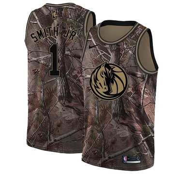 Nike Mavericks #1 Dennis Smith Jr. Camo Women's NBA Swingman Realtree Collection Jersey