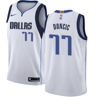 Nike Mavericks #77 Luka Doncic White Women's NBA Swingman Association Edition Jersey