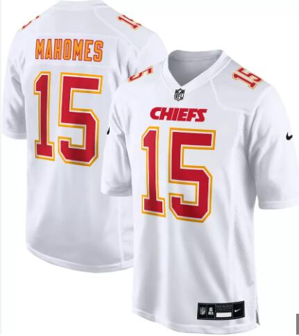Nike Men's Kansas City Chiefs Patrick Mahomes #15 White Jersey