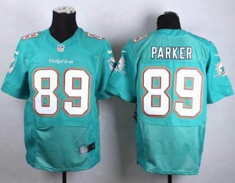Nike Miami Dolphins #89 DeVante Parker Aqua Green Team Color Men's Stitched NFL New Elite jersey